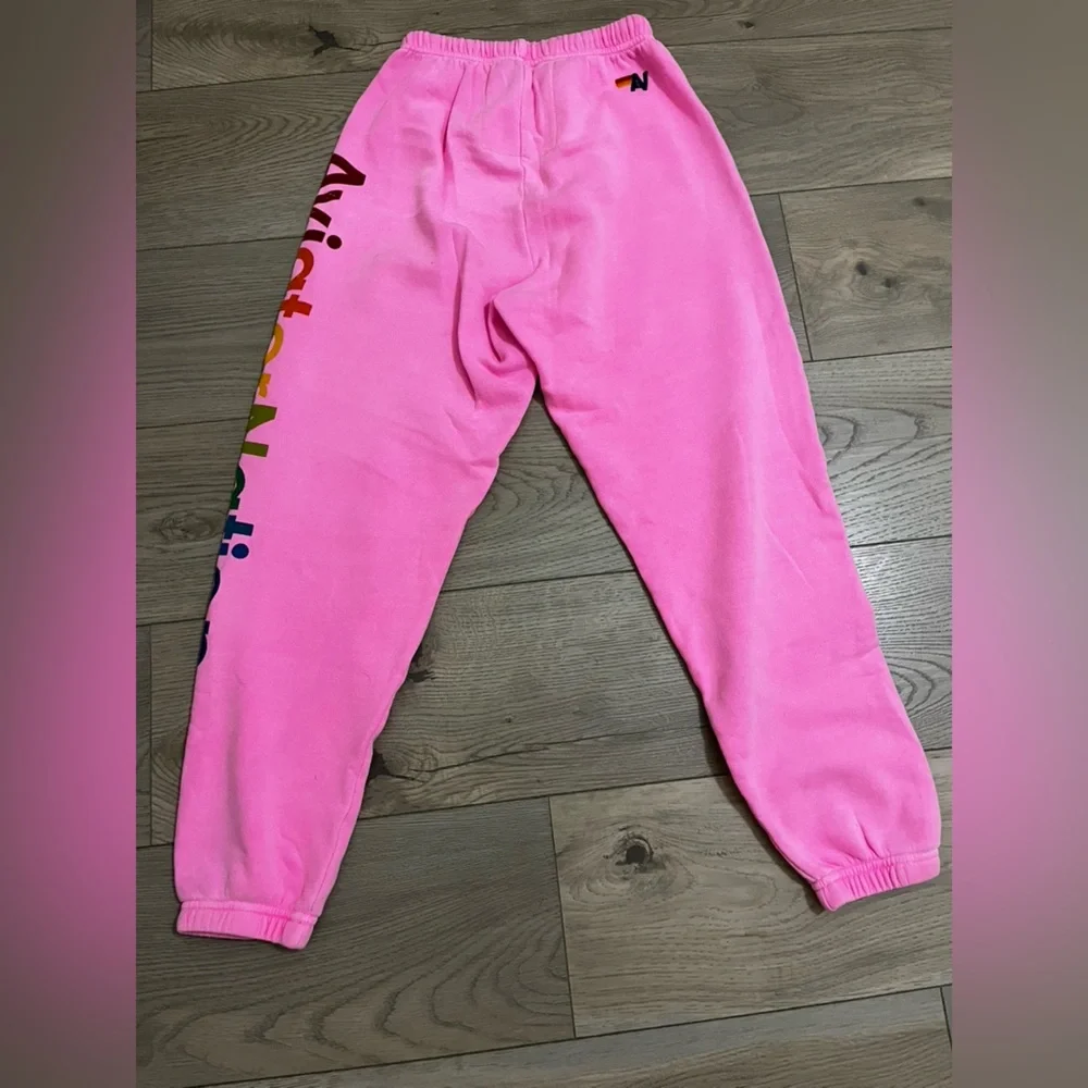 Aviator Nation Bright Pink Sweatpants - Picture 2 of 3